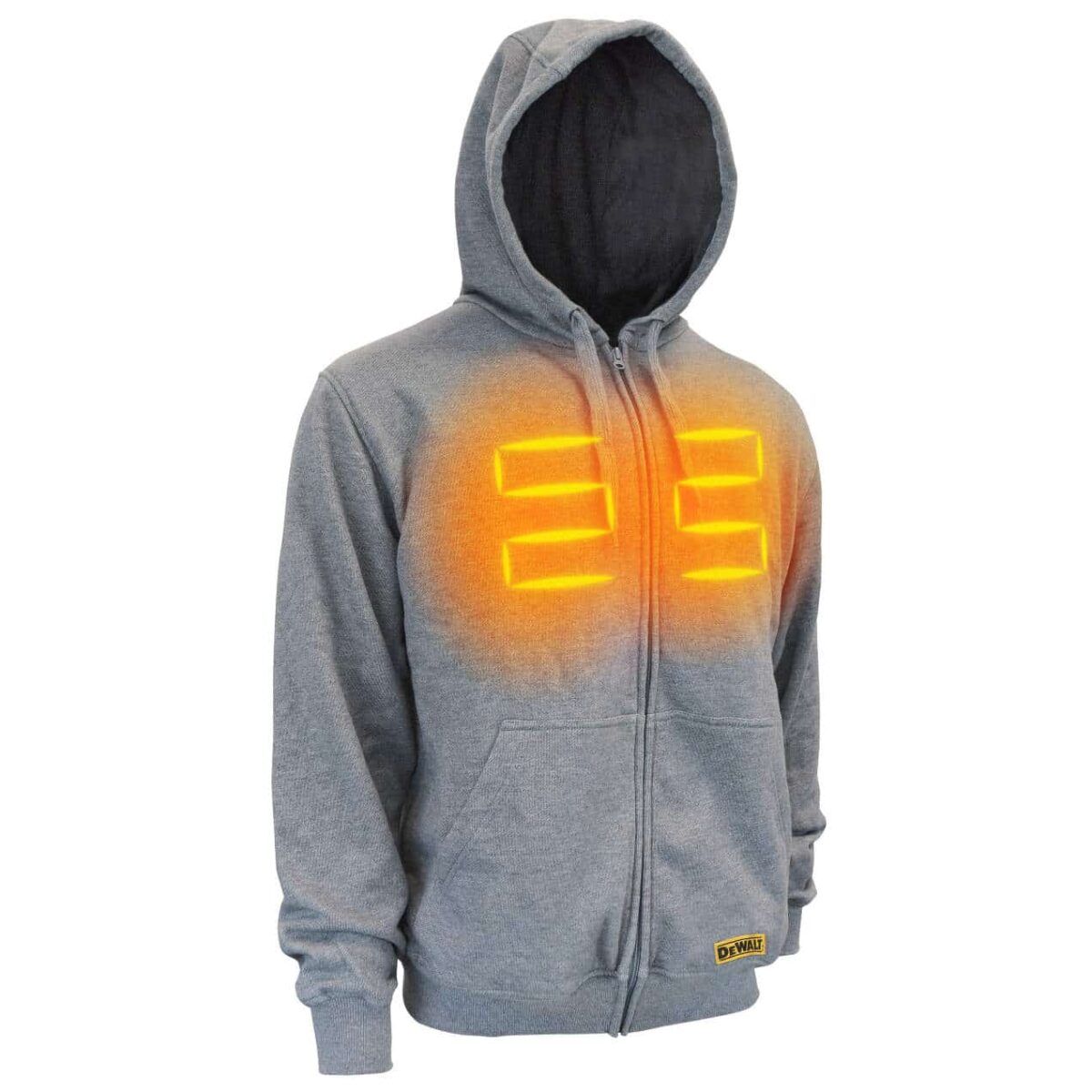 DEWALT® Mens Heated French Terry Cotton Hoodie front