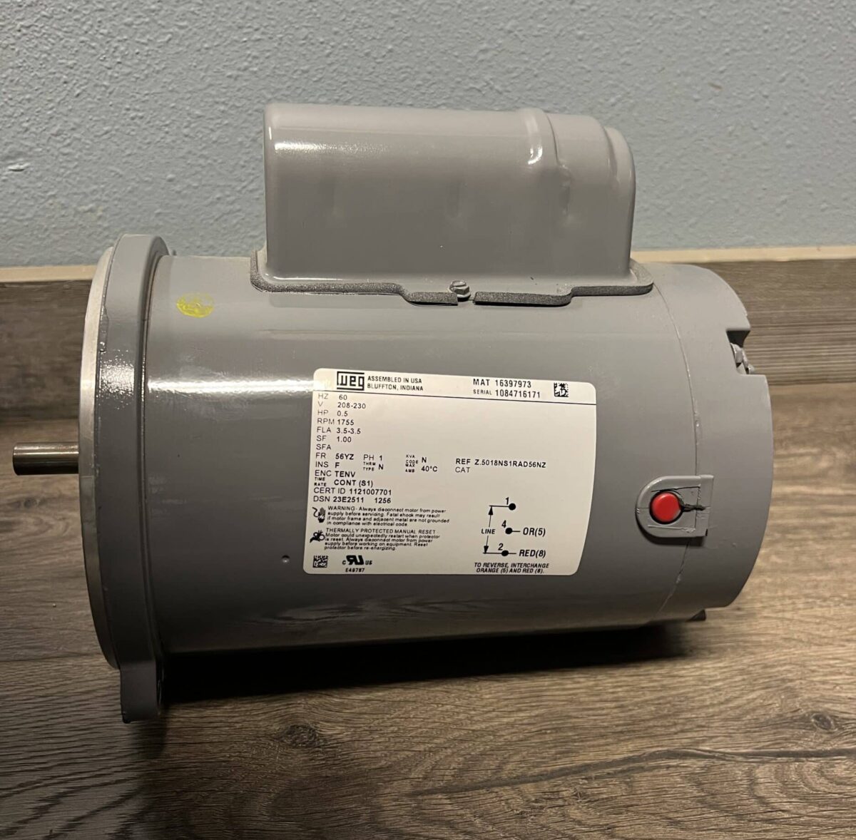 1/2 hp direct drive feeder motor