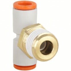 1/8" x 1/8" npt swivel tee fitting