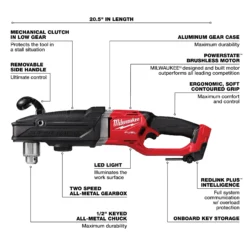 milwaukee m18 fuel "super hawg" 1/2" right angle drill