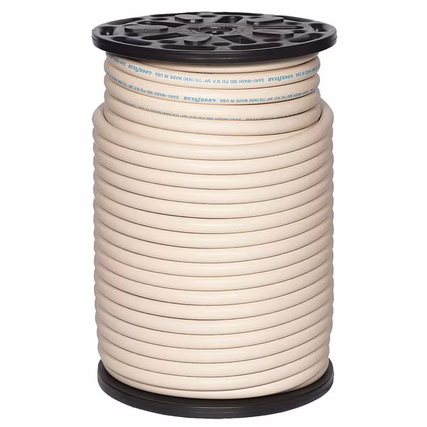 1" white washdown hose