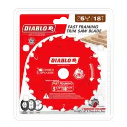 diablo 5 1/2" x 18 teeth fast framing saw blade