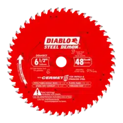 diablo 6 1/2" x 48 teeth steel demon™ cermet ii saw blade for medium metal