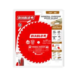 diablo 10" x 40 teeth general purpose saw blade for wood