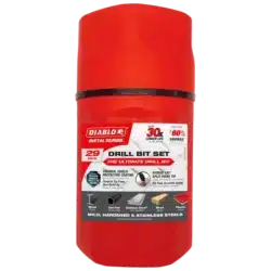 diablo metal demon™ drill bit set with thermos (29pc)