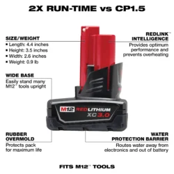 milwaukee m12™ xc high capacity redlithium™ battery
