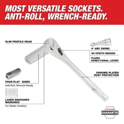 milwaukee 3/8" drive 32pc ratchet & socket set metric