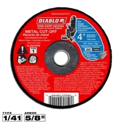 diablo 4" metal cut off disc
