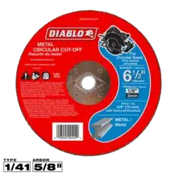 diablo 6 1/2" metal cut off disc