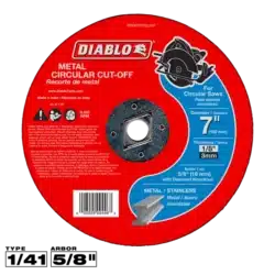 diablo 7" metal circular cut off disc