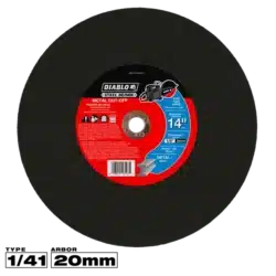 diablo 14" x 20mm steel demon™ high speed metal cut off disc