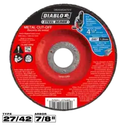 diablo 4 1/2" type 27 steel demon™ metal cut off disc