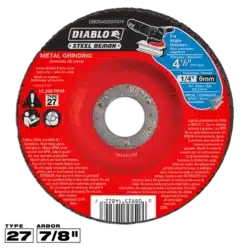 diablo 4 1/2" type 27 steel demon™ metal grinding disc