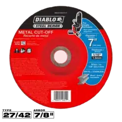 diablo 7" type 27 speed demon™ metal cut off disc