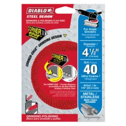 diablo 4 1/2" 40 grit steel demon™ corner edge™ flap disc for metal
