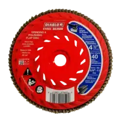 diablo 4 1/2" steel demon™ flap discs for metal with speed hub