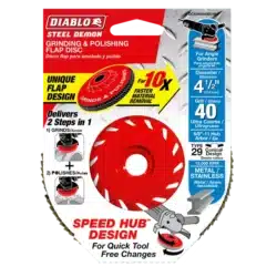 diablo 4 1/2" steel demon™ flap discs for metal with speed hub