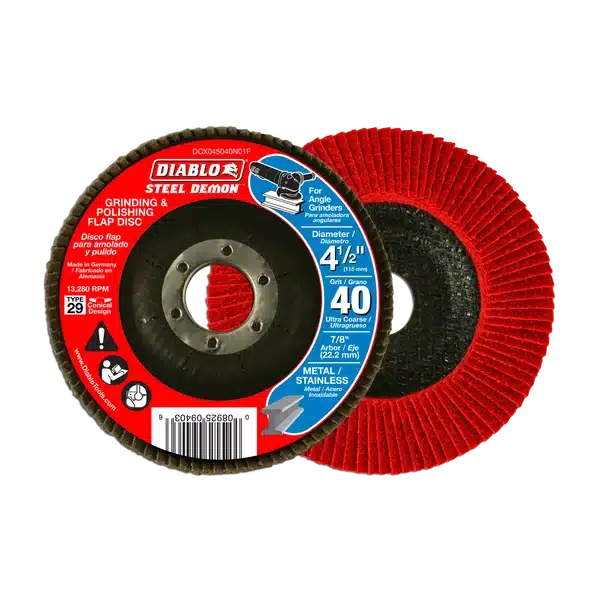 diablo 4 1/2" type 29 steel demon™ flap discs for metal