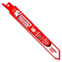 diablo 6" 20tpi steel demon™ carbide teeth reciprocating saw blade for thin metal